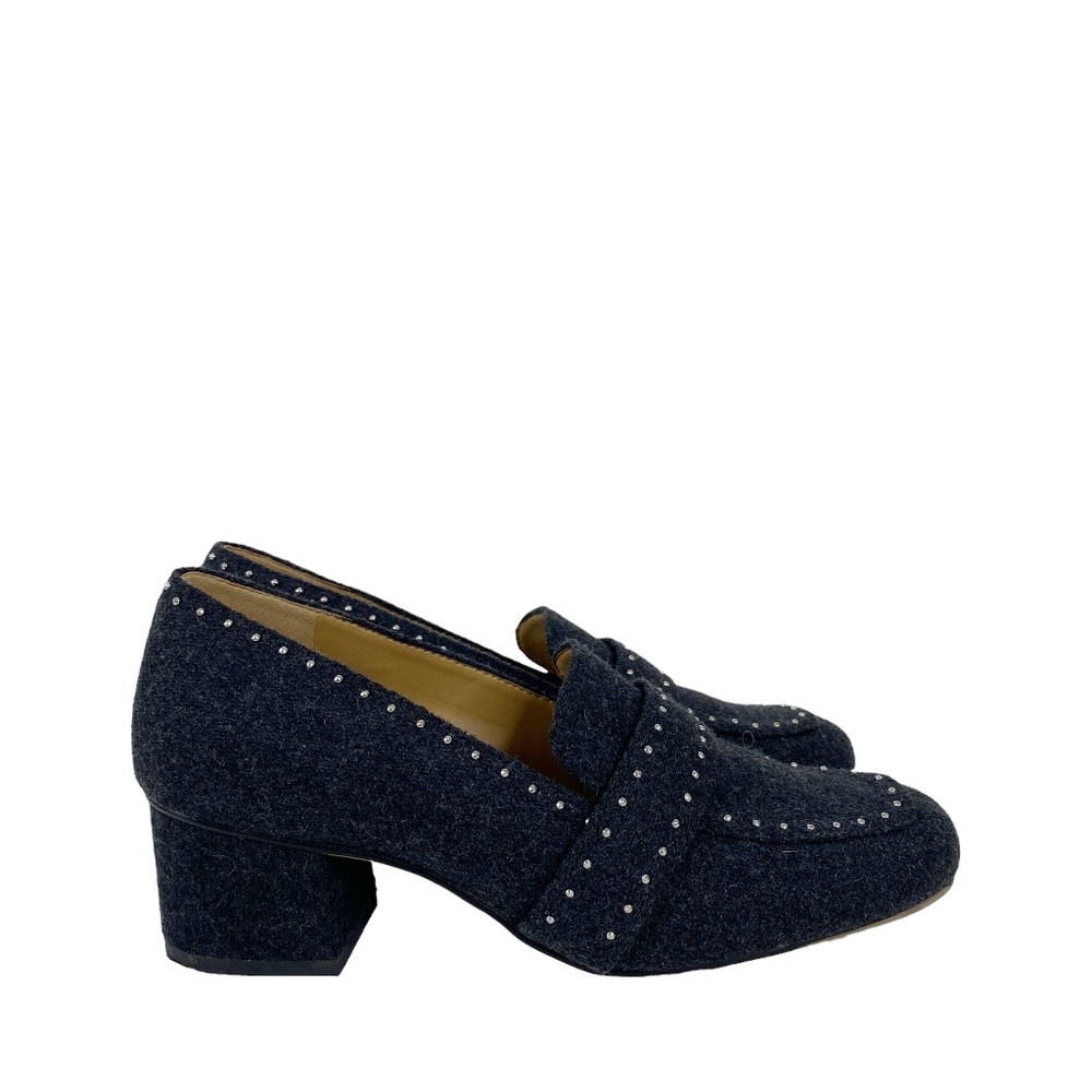 Franco Sarto Heeled Loafer Gray Flannel 7.5 M